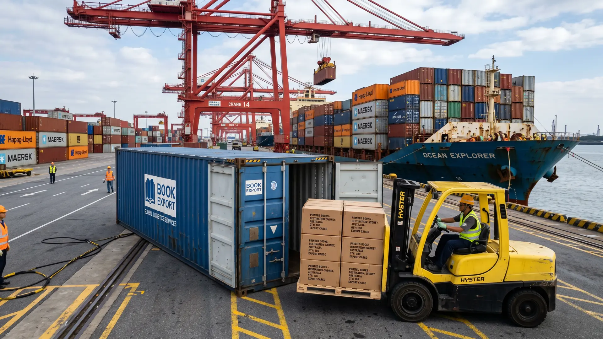 Shipping container for printed books